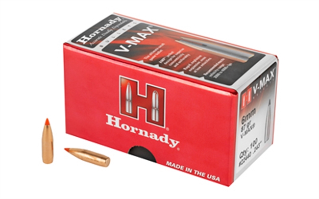 Picture of  Hornady 22440 V-Max  6Mm .243 87 GR V Max 100 Per Box/ 25 Case