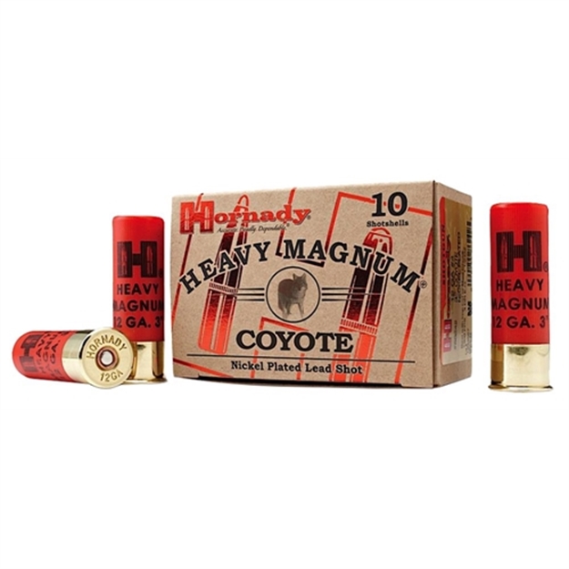 Picture of Hornady Heavy Magnum Coyote Shotshell 12 Ga, 3 In, No. BB Nickel, 1-1/2Oz, 4 Dr, 1300 Fps, 10 Rnd Per Box 86222 090255862225