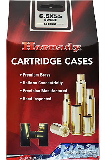 Picture of  Hornady 86263 Unprimed Cases Cartridge 6.5X55 Swedish Rifle Brass