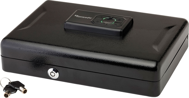 Picture of  Hornady 95432 Keypad Vault  Keypad Key Entry Black Steel For 4" Pistols 090255954326