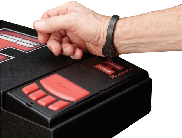 Picture of  Hornady 98166 Rapid Safe Rfid Wrist Band Black Rubber 090255981667