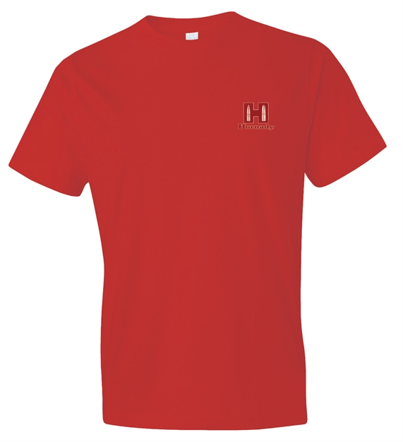 Picture of  Hornady 99601M Hornady T-Shirt  Red Cotton Polyester Short Sleeve Medium