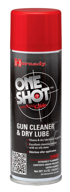 Picture of  Hornady 9990 One Shot Gun Cleaner & Lube Against Corrosion & Lubricates 5 OZ Aerosol