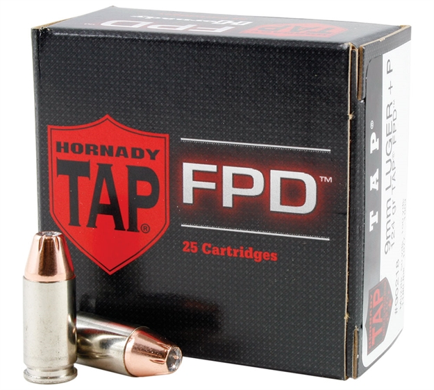 Picture of Hornady 9Mm+P Luger 124Gr FP Tap