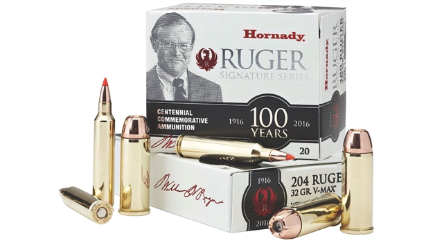 Picture of Hornady Ammo .204 Ruger .32Gr. V-Max Spf W.B.Ruger 100 Years