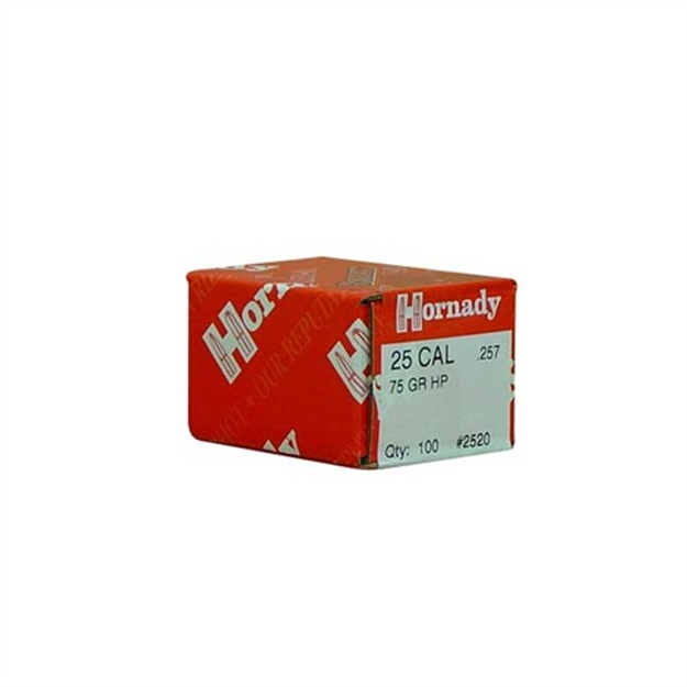 Picture of Hornady Bullet 25Cal(.257)75Gr HP 100/Bx