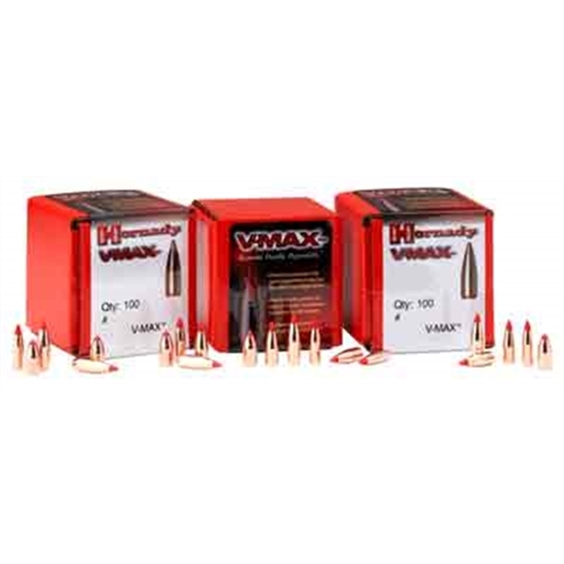 Picture of Hornady Bullets 25 Cal .257 75Gr V-Max 100Ct 40Bx/Cs 22520