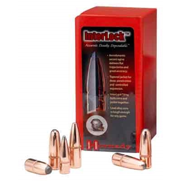 Picture of  Hornady 3510 Interlock  35 Cal .358 200 GR Spire Point 100 Per Box/ 15 Case
