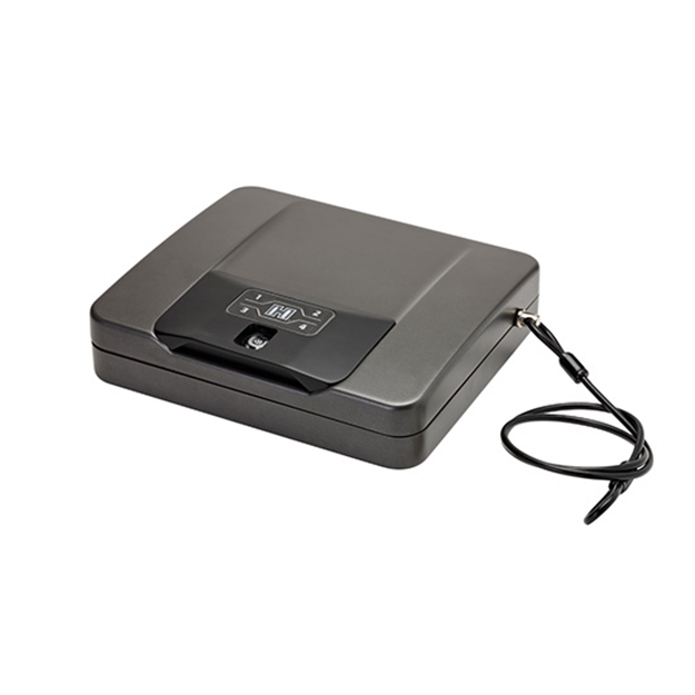 Picture of  Hornady 98141 Rapid Safe 4800Kp Rfid Access Code Key Entry Black Steel Holds 1 Handgun 10.50" L X 12" W X 2.90" D 090255981414