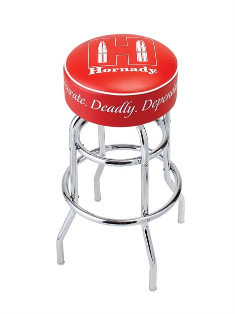 Picture of  Hornady 99103 Reloading Bench Stool Chrome Red Chromed Steel Vinyl