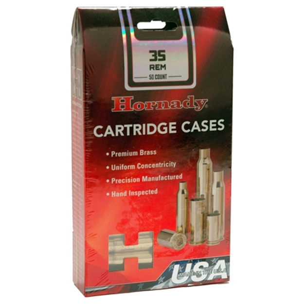 Picture of  Hornady 8729 Unprimed Cases Cartridge 35 Rem Rifle Brass