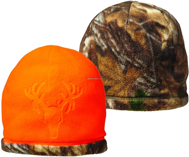 Picture of Hot Shot Boys Fleece Camo Beanie 220G Reversible Blaze Orange/Realtree Xtra