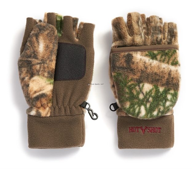 Picture of Hot Shot Ladies' Realtree Edge "Bulls-Eye" Fuzzy Fleece Pop-Top Mitten, C40 Thinsulate 25-695Lc-Ed-M