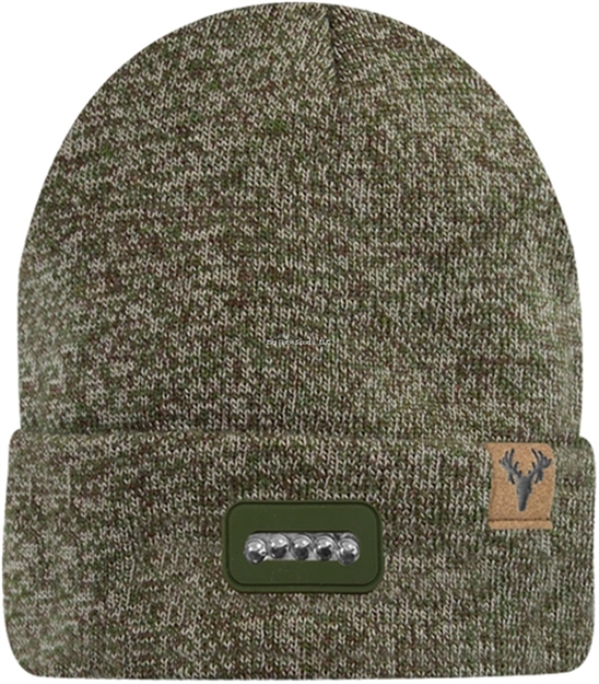 Picture of Hot Shot Mens Bolt 100% Acrylic Knit, Super Stretch, 2-Ply Lighted Knit Beanie, Os, Green Camo