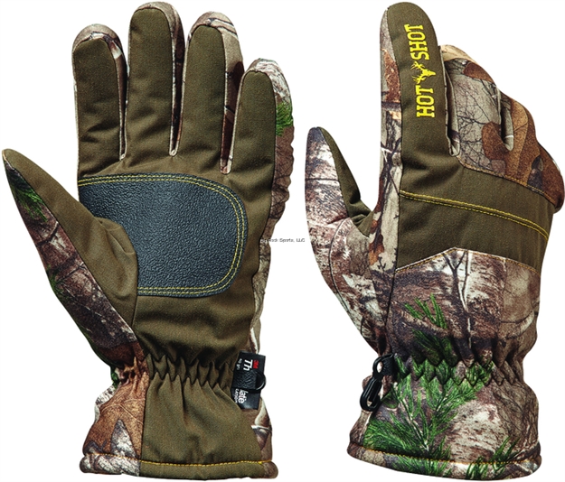 Picture of Hot Shot Mens Defender Brushed Tricot Glove 40Gr Thinsulate Insul Waterproof Insert Realtree Xtra