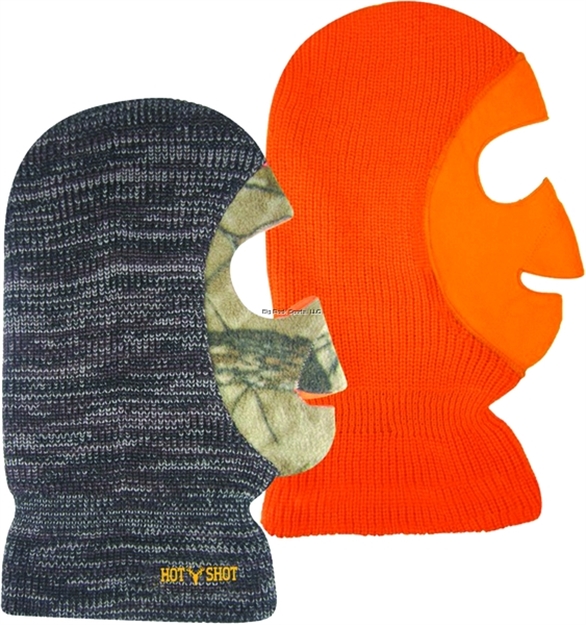 Picture of Hot Shot Mens Premier Marled Acrylic Knit 2 Hole Facemask Revers Blaze Face Asst Colors/Realtree Xtra