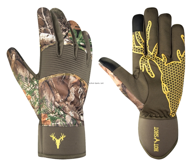 Picture of Hot Shot Men's Realtree Edge "Gamekeeper" Woven Softshell Touch Glove, C40 Thinsulate, Odor-X