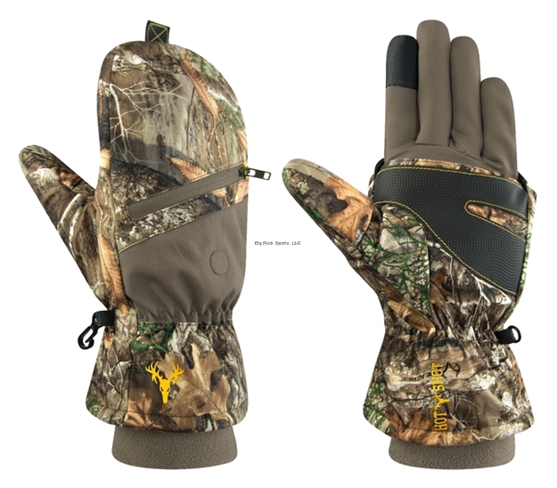 Picture of Hot Shot Men's Realtree Edge "Huntsman" Brushed Tricot Pop-Top Mitten W/ Touch Finger, G80 Thinsulate, Odor-X 0E-325C-L