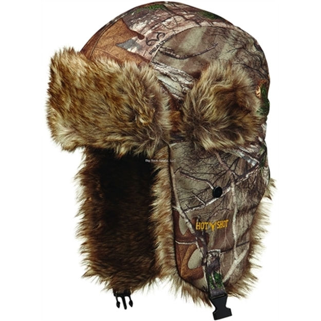Picture of Hot Shot Mens Sabre Brushed Tricot Trapper Hat Faux Fur 80Gr Thinsulate Realtree Xtra