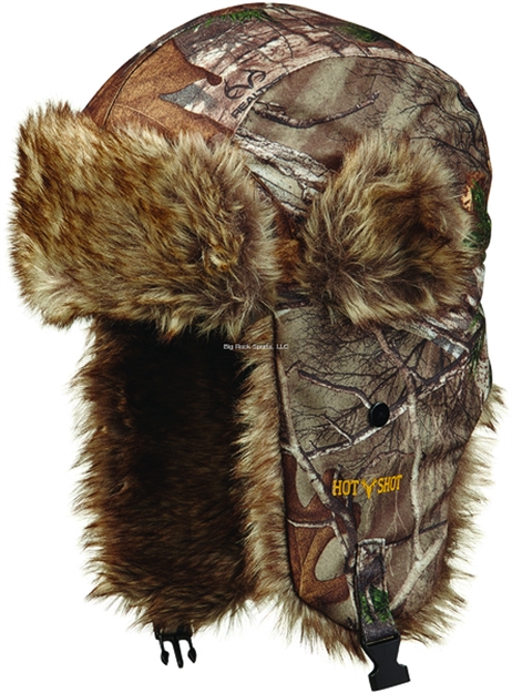 Picture of Hot Shot Mens Sabre Brushed Tricot Trapper Hat Faux Fur Lining 80Gr Thinsulite Realtree Xtra