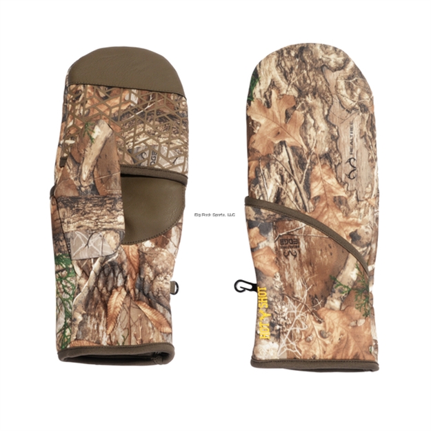 Picture of Hot Shot Men's Stretch Fleece Bonded TO Canteen Short Fur Fleece Pop-Top Mitten, Medium, Realtree Edge 0E-211C-L