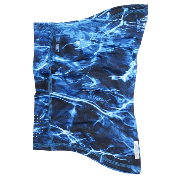 Picture of Hot Shot Men's Uvf Spandex Polyester Single Jersey Builtcool Cooling Gaiter, One Size, Mossy Oak Elements Aqua Marlin