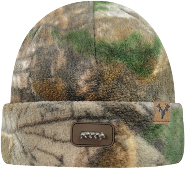 Picture of Hot Shot Mens Vigilante 100% Polyester Camo Fuzzy Fleece Lighted Knit Beanie, Os, Realtree Xtra