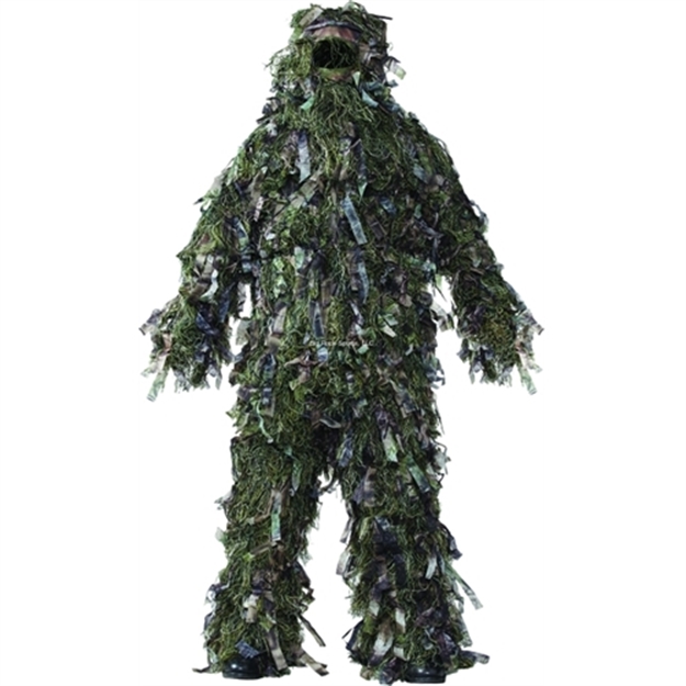 Picture of Hot Shot 3-D Mens Ghillie Suit, Woodland Camo 3-Piece Set, Med/Large