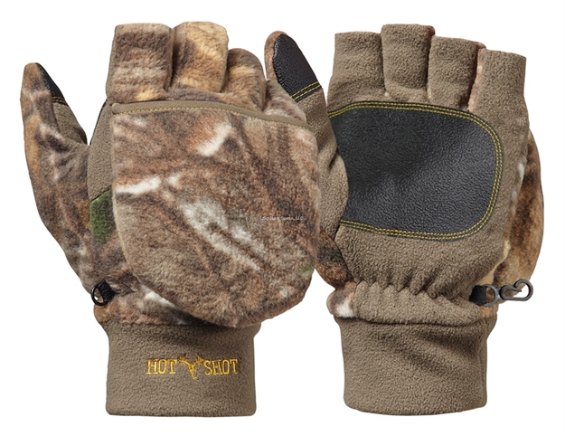 Picture of Hot Shot Men's Realtree Edge "Bulls-Eye" Fuzzy Fleece Pop-Top Mitten, C40 Thinsulate 25695CEDX