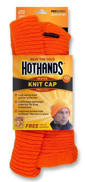 Picture of Hothands Heated Knit Cap Blaze Orange W/Free Pair OF Warmers