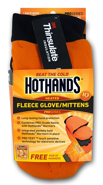 Picture of  Hothands Mbz2 Pro Series Gloves/Mittens Blaze Orange Fleece Lg/Xl