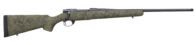 Picture of  Howa Hhs45533 M1500 HS Precision 6.5 Prc 3+1 24" Threaded Barrel, Black Steel Receiver, Green W/Black Webbing HS Precision Synthetic Stock