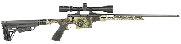 Picture of  Howa Hmxl223kac M1500 Mini Excel Lite 223 Rem 20" TB 5+1, Kryptek Altitude Hti Excl Lite Chassis, Black Folding Stock