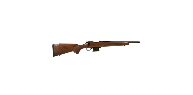 Picture of  Howa Hwh350hb M1500 Mini Action Hunter Compact 350 Legend 3+1 16.25" Blued Heavy Threaded Barrel, Blued Drilled & Tapped Steel Receiver, Walnut Fixed Stock, Right Hand 682146119800
