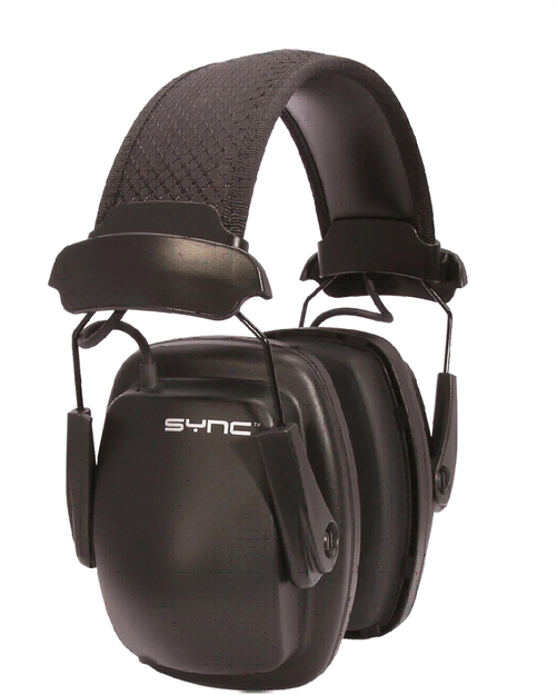 Picture of Howard Leight 1030110 Sync Stereo Earmuffs Electronic 25 DB Black