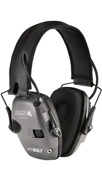 Picture of Howard Leight Impact Sport Bolt Grey Electronic Earmuff, 22 Nrr, Lightning Fast Attack Time, 4-Hour Auto Shutoff, Water Resistant R-02232 033552022329