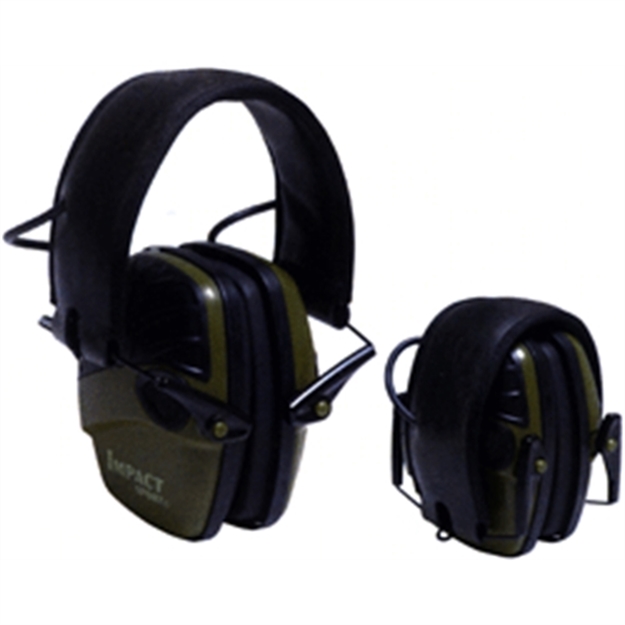 Picture of Howard Leight R01526 Impact Sport Electronic Muff 22 DB Over The Head Green/Black Adult R-01526 033552015260