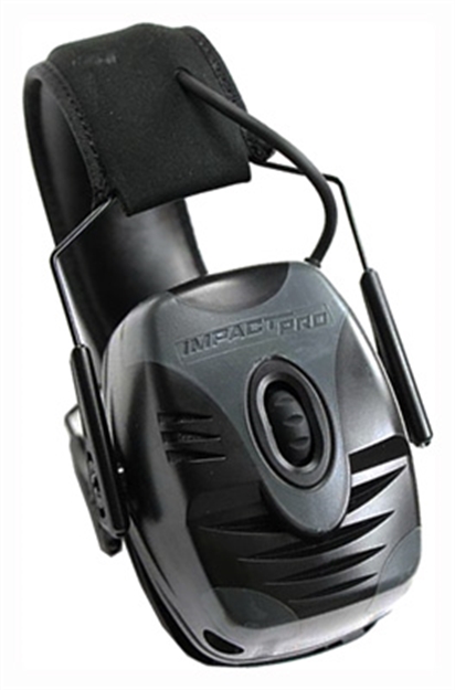 Picture of Howard Leight R01902 Impact Pro Electronic Muff 30 DB Over The Head Black/Gray Adult 1 Pair R-01902