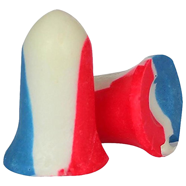 Picture of Howard Leight R01891 Usa Shooters Earplugs  Foam 33 DB IN The Ear Red/White/Blue Adult 10 Pair R-01891 033552018919