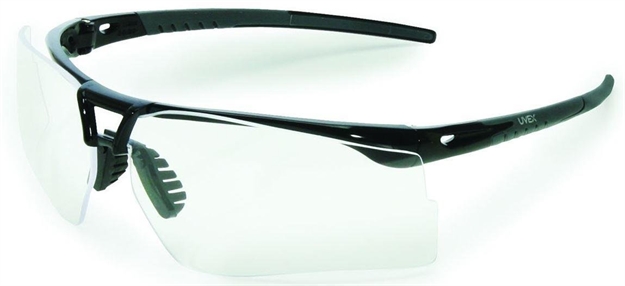 Picture of Howard Leight Uvex Bayonet Eyewear Anti-Fog Black/Clear Microfiber Bag