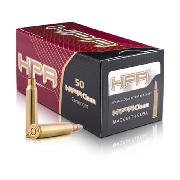 Picture of Hpr Ammunition 223Rem 75Gr Bthp Match Hyperclean 50/10