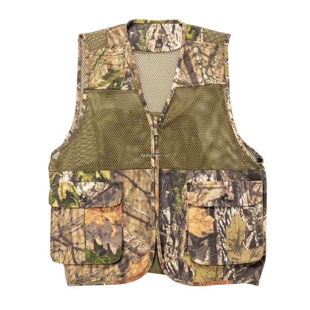 Picture of HQ Outfitters Dove/Small Game Vest With Game Bag,Mossy Oak Break UP Country, 2 Front Pockets, Duck Canvas, Size Medium/Large