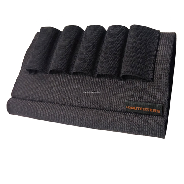 Picture of HQ Outfitters Elastic Butsstock Shotshell Carrier, Shotgun, 5 Loops, Black