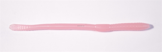 Picture of HR Tackle Bubblegum Worms, 6", 20/Pack, Pink Glow, Neutral Buoyancy