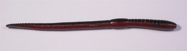 Picture of HR Tackle Bubblegum Worms, 6", 20/Pack, Red Shad, Neutral Buoyancy
