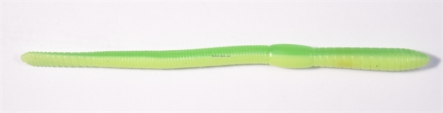 Picture of HR Tackle Bubblegum Worms, 6", 20/Pack, Slime Lime, Neutral Buoyancy