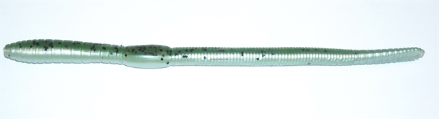 Picture of HR Tackle Bubblegum Worms, 6", 20/Pack, Watermalon Seed/Pearl, Neutral Buoyancy