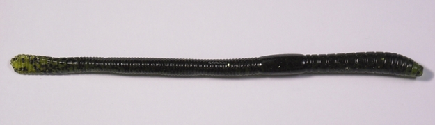 Picture of HR Tackle Bubblegum Worms, 6", 20/Pack, Watermelon Seed, Neutral Buoyancy