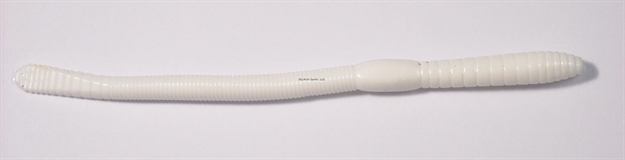 Picture of HR Tackle Bubblegum Worms, 6", 20/Pack, White, Neutral Buoyancy