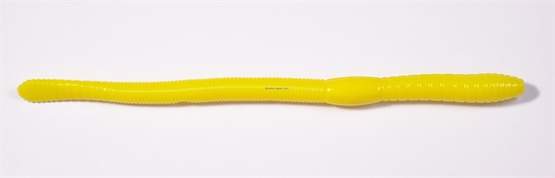 Picture of HR Tackle Bubblegum Worms, 6", 20/Pack, Yellow, Neutral Buoyancy